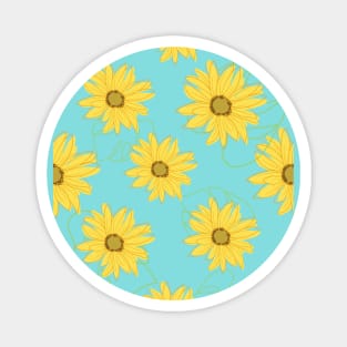 Hand Drawn Daisy Pattern Magnet